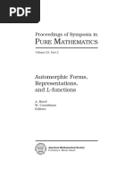 A. Borel & W. Casselman - Proceedings of Symposia in Pure Mathematics Vol. 33, Pt. 2 (1997)