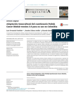 Adaptación Transcultural Del Cuestionario PedsQL Cancer Module Version 3.0 para Su Uso en Colombia