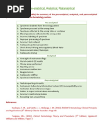 Pre-Analytical, Analytical, Postanalytical