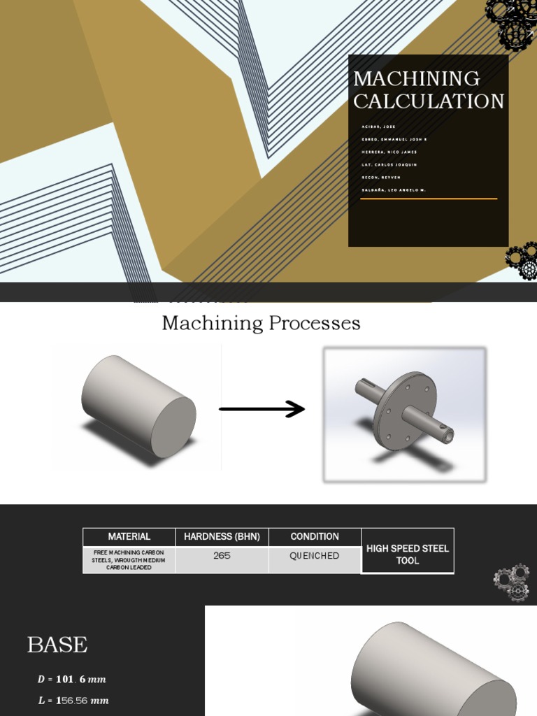 Machining Calculation PDF Machining Materials