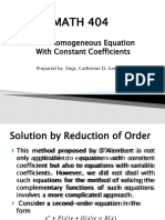 MATH 404-Presentation 10-Non-Homogeneous Linear Differential Equations With Constant Coefficients - Part 2