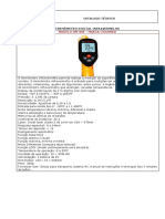 Medição de temperatura à distância com termômetro infravermelho HM-88E