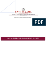 Insurance Management - Sbaa1505: Unit - 1