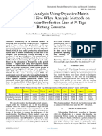 Productivity Analysis Using Objective Matrix (OMAX) and Five Whys Analysis Methods On Rubber Powder Production Line at PT Tiga Bintang Gautama