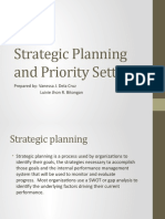 Strategic Planning and Priority Setting: Prepared By: Vanessa J. Dela Cruz Luivie Jhon R. Bitongan
