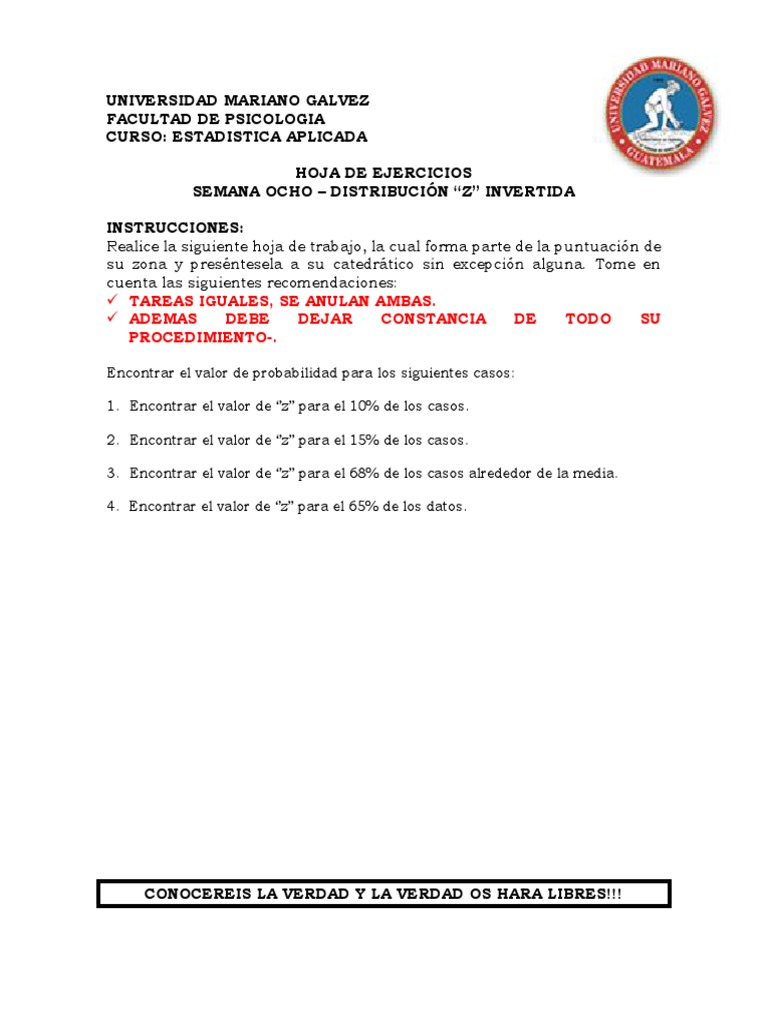 Tarea Semana 8, Distribucion Z Invertida | PDF