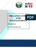 Organization AND Management: Mr. Bernard Jay Oro