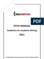 Style Manual 2011