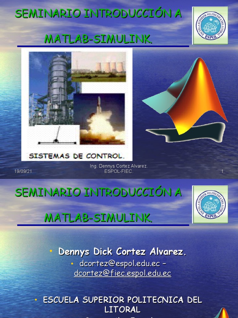 Seminario Matlab Simulink 1 | PDF | Matlab | Desarrollo de software