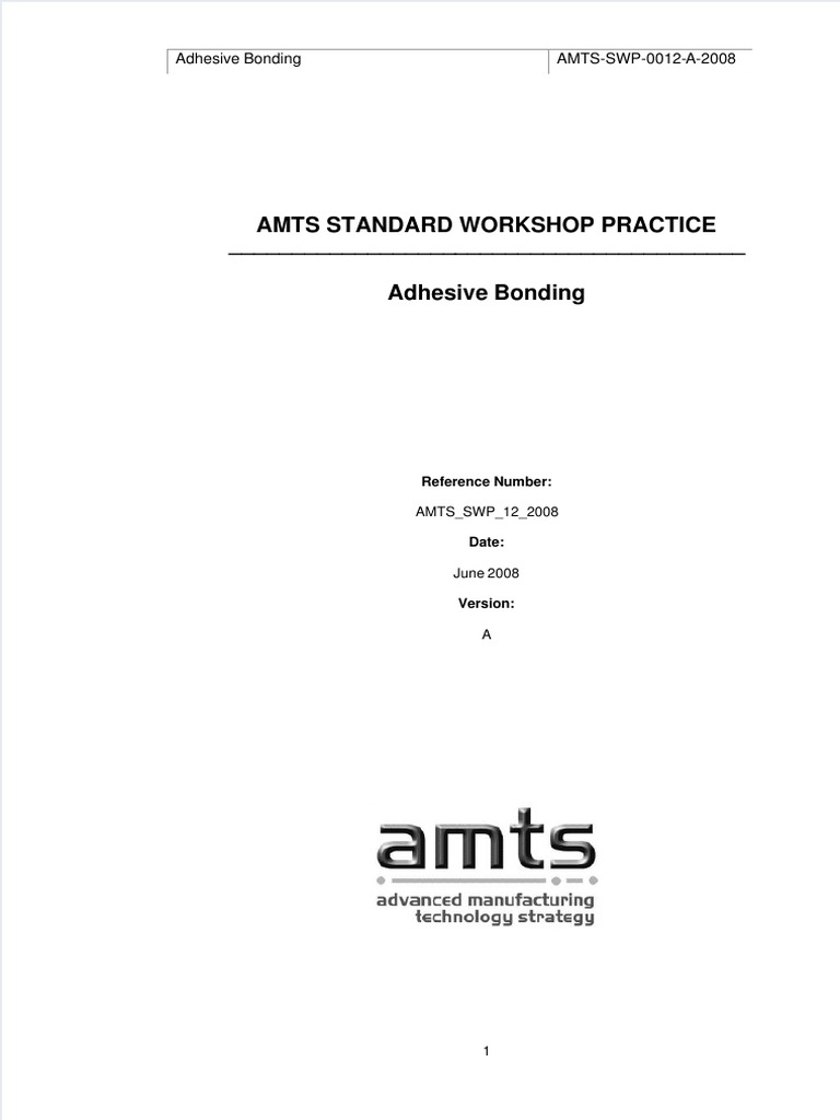 AMTS Adhesive Bonding Guidelines | PDF | Adhesive | Epoxy