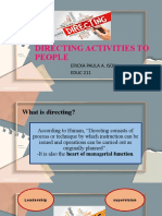 Directing Activities To People: Ericka Paula A. Ison EDUC 211