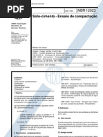 NBR 12023 - 1992 - Solo Cimento - Ensaio de Compactação