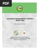 Database Management System 1: (Basic SQL)