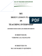 Brief Lesson Plan: Submitted By: Veronica R. Manzano