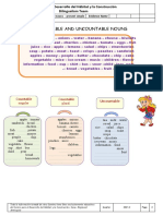 Countable and uncountable nouns