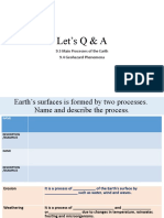 Let's Q & A: 9.3 Main Processes of The Earth 9.4 Geohazard Phenomena