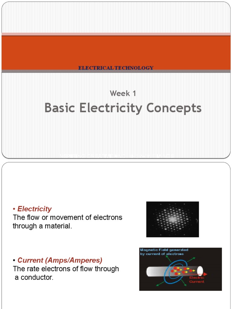 Basic Electricity Concepts Week 1 Download Free Pdf Electric