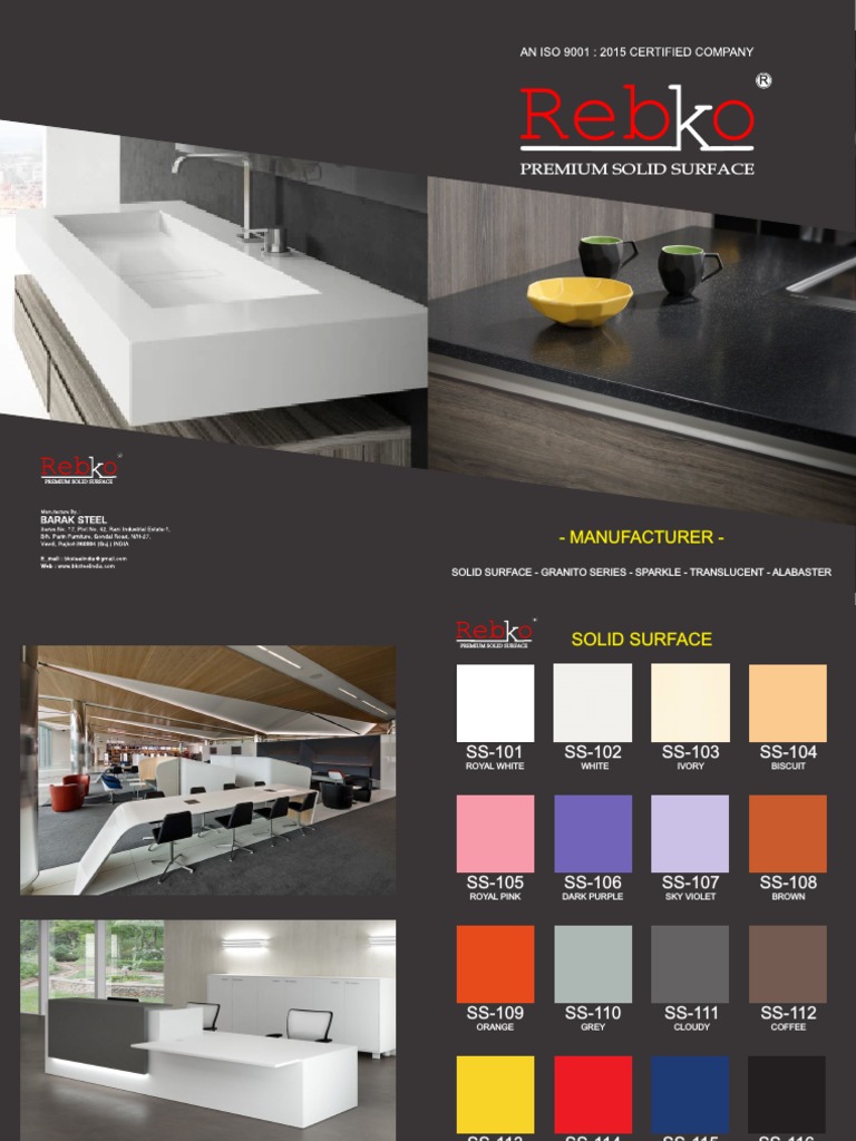 Premium Solid Surface Colors & Series | PDF