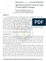 Power Executive Approach For Hybrid System by Using FUZZY Based MPPT Technique