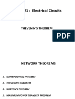 CSE 121: Electrical Circuits: Thevenin'S Theorem