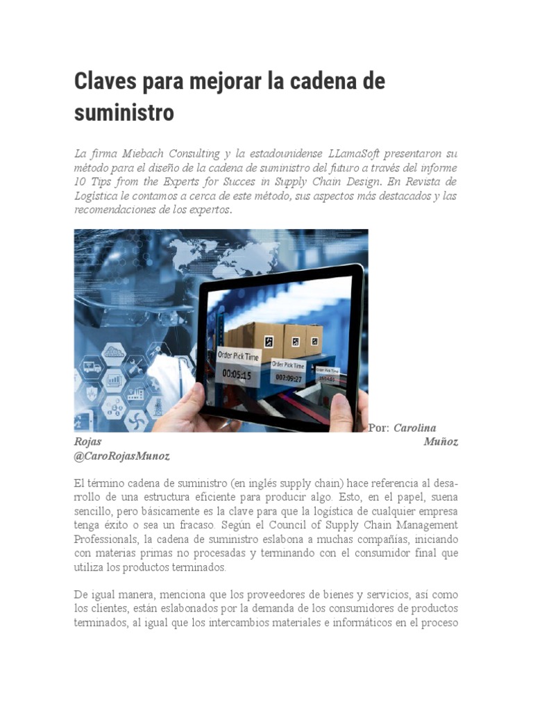 Mejores prácticas en la cadena de suministro | PDF | Logística ...
