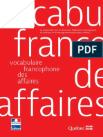 Vocabulaire Francophone Affaires