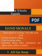 Hand and Whistle Signals for Scouting