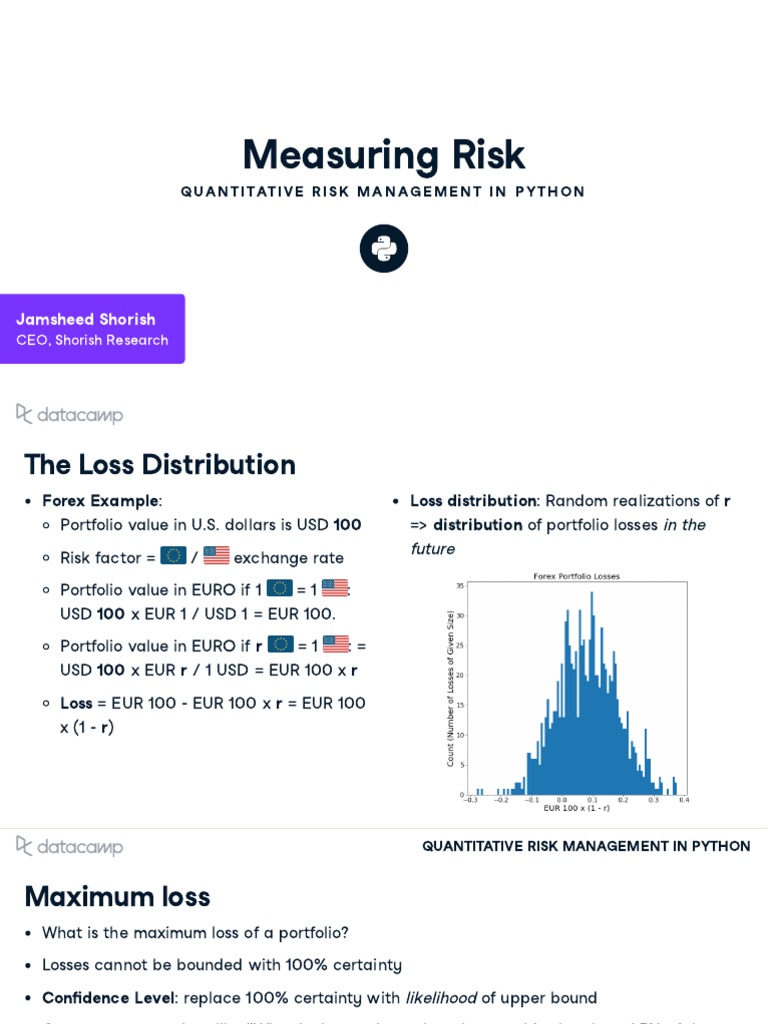 Measuring Risk Jamsheed Shorish PDF BlackScholes Model Option