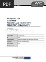 Assessment Tool Sitxglc001 Research and Comply With Regulatory Requirements