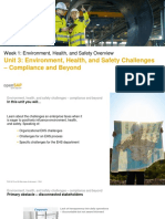 Unit 3: Environment, Health, and Safety Challenges - Compliance and Beyond