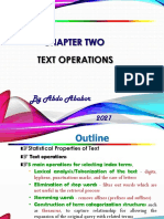 Text Operations 2021