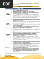 Sample Behavioural Interview Questions