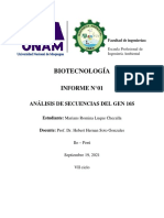 Informe Nro.01 - Análisis de Secuencias Del Gen 16s