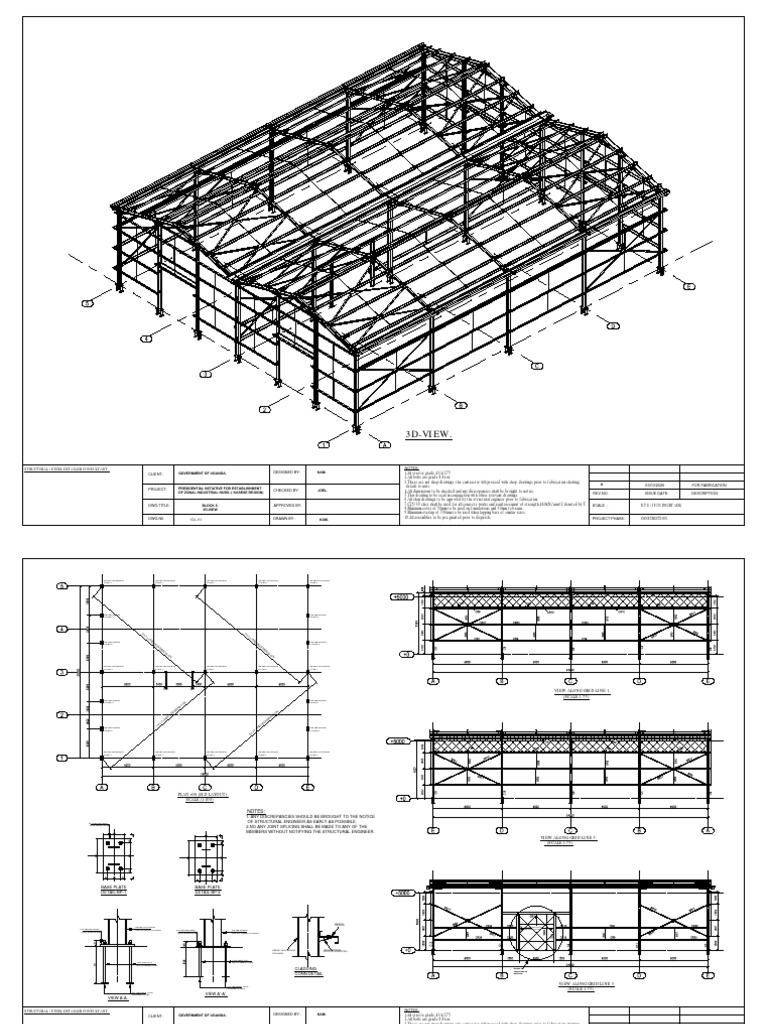 Structural Steel Drawings for Fabrication | PDF | Design | Structural ...