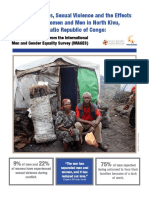 Gender Relations, Sexual Violence and The Effects of Conflict On Women and Men in North Kivu, Eastern Democratic Republic of Congo