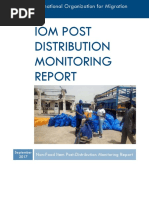 Non-Food Item Post-Distribution Monitoring Report