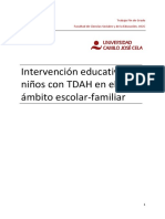TFG-Intervención Educativa en Niños Con TDAH Ámbito Educativo-familiar