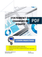 Statement of Changes in Equity: Lesson Objectives