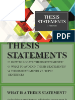 Thesis Statements: 11 Stem Watj