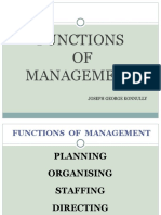 Functions of Management: Planning, Organizing, Staffing, Directing & Controlling