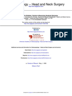 Otolaryngology - Head and Neck Surgery: Myringoplasty in Children: Factors Influencing Surgical Outcome