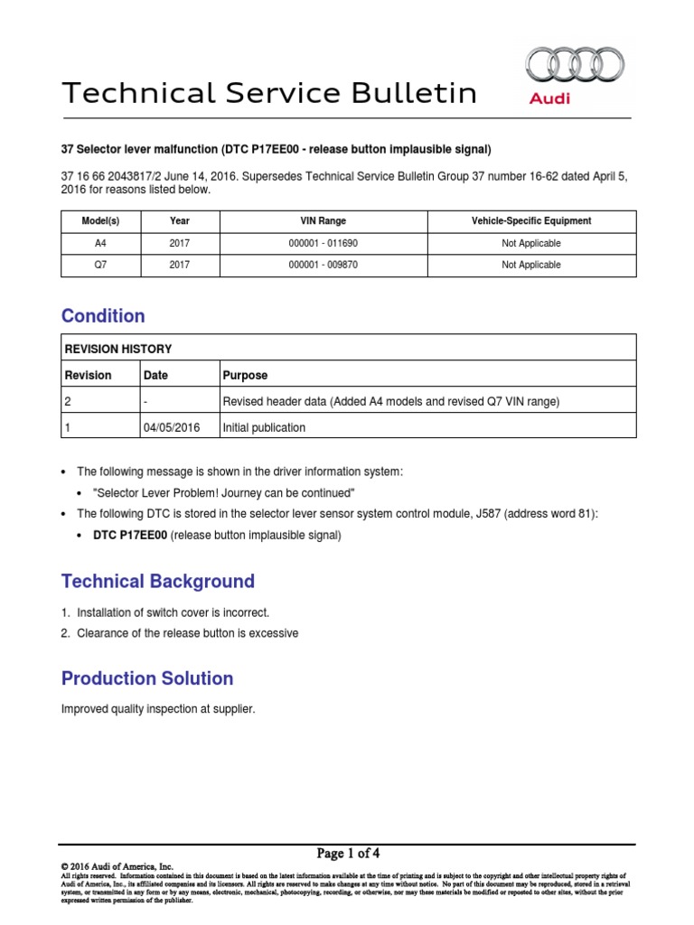 Technical Service Bulletin Condition PDF Photocopier Copyright