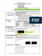 I. Objectives: Detailed Lesson Plan in Integrated Science 8