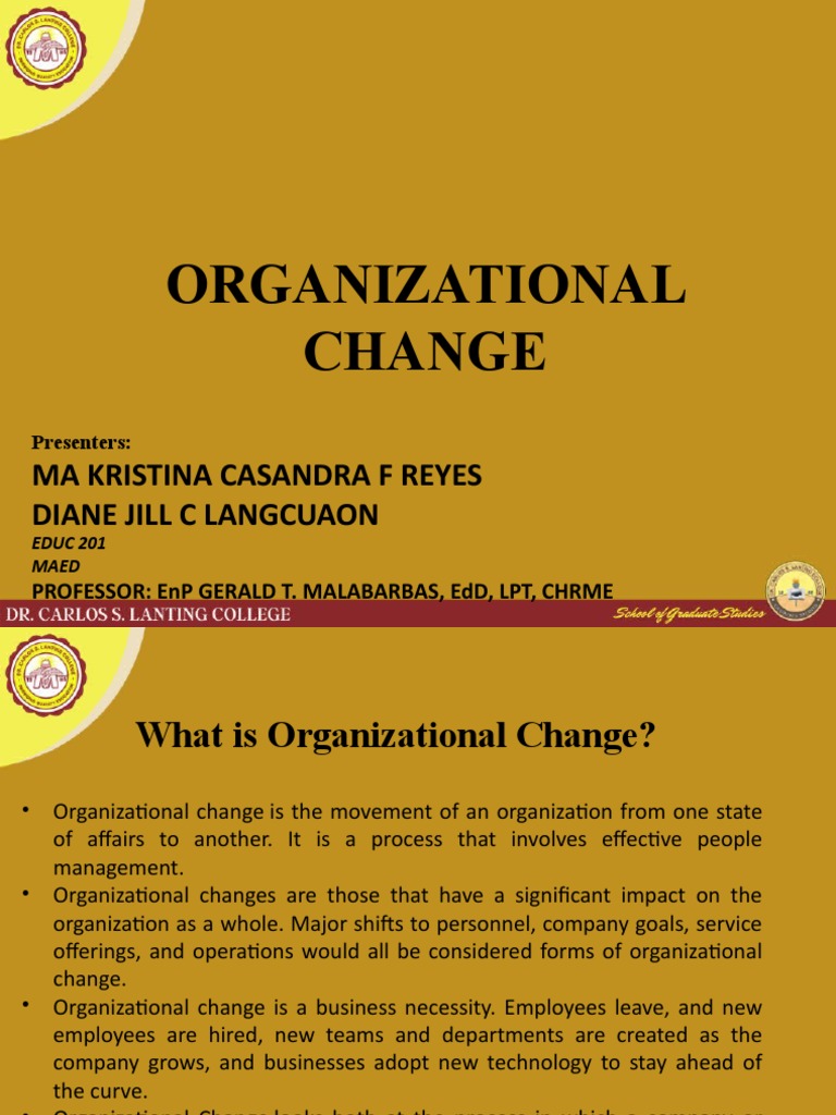 Understanding Organizational Change | PDF | Organizational Culture ...
