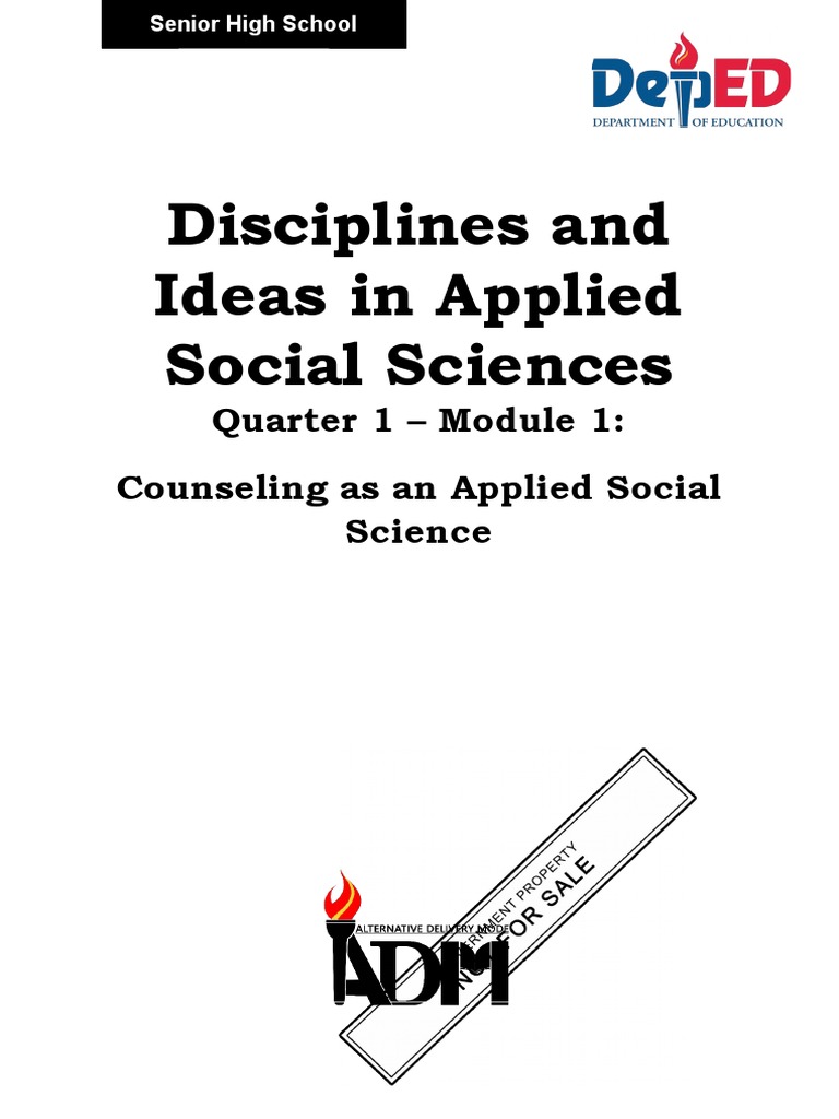 Disciplines and Ideas in Applied Social Sciences: Quarter 1 - Module 1 ...