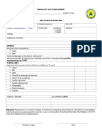 QCHD Health Declaration Form