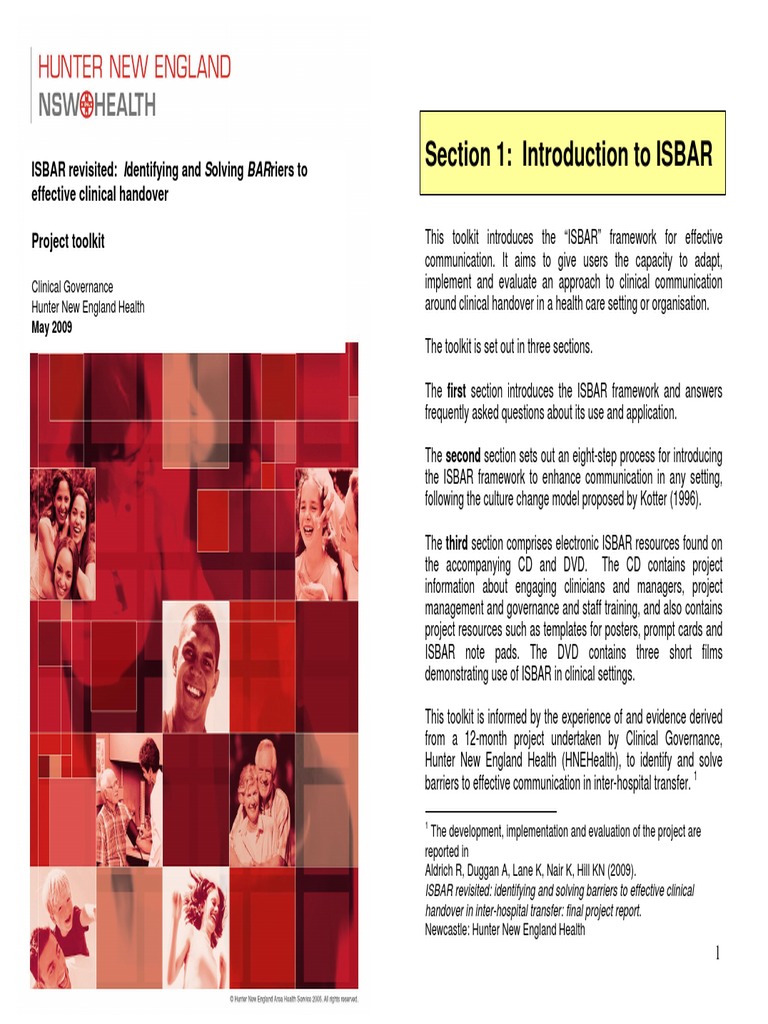Isbar Toolkit Pdf Patient Safety Health Care