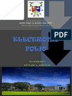 Notre Dame of Marbel University Senior High School Electronic Folio