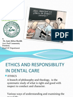 Ethics and Responsibilty in Dental Care: Dr. Amir Akbar Shaikh
