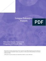 Educación básica. Secundaria. Lengua Extranjera. Francés. Programas de estudio 2006 - México